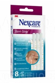 Strisce cutanee per suture Nexcare Steri-Strip, 8PZ, 8 Strisce
