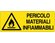 Cartello in Alluminio Pericolo, Pericolo materiali infiammabili