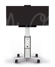 Mobiletto Multimediale Coworksation per Videoconferenze e Presentazioni, Trasportabile con Ruote da 75 mm, Maniglia per lo Sostamente e Foro Passacavo, Realizzato con Pannelli CDF, Supporto Universale VESA da 75x75 a 200x200