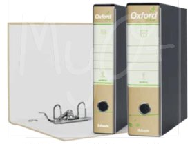 Raccoglitore Oxford Green, 100% Riciclato, a Leva a 2 Anelli, Formato Protocollo o Commerciale, Dorso cm 8 o cm 5, protocollo