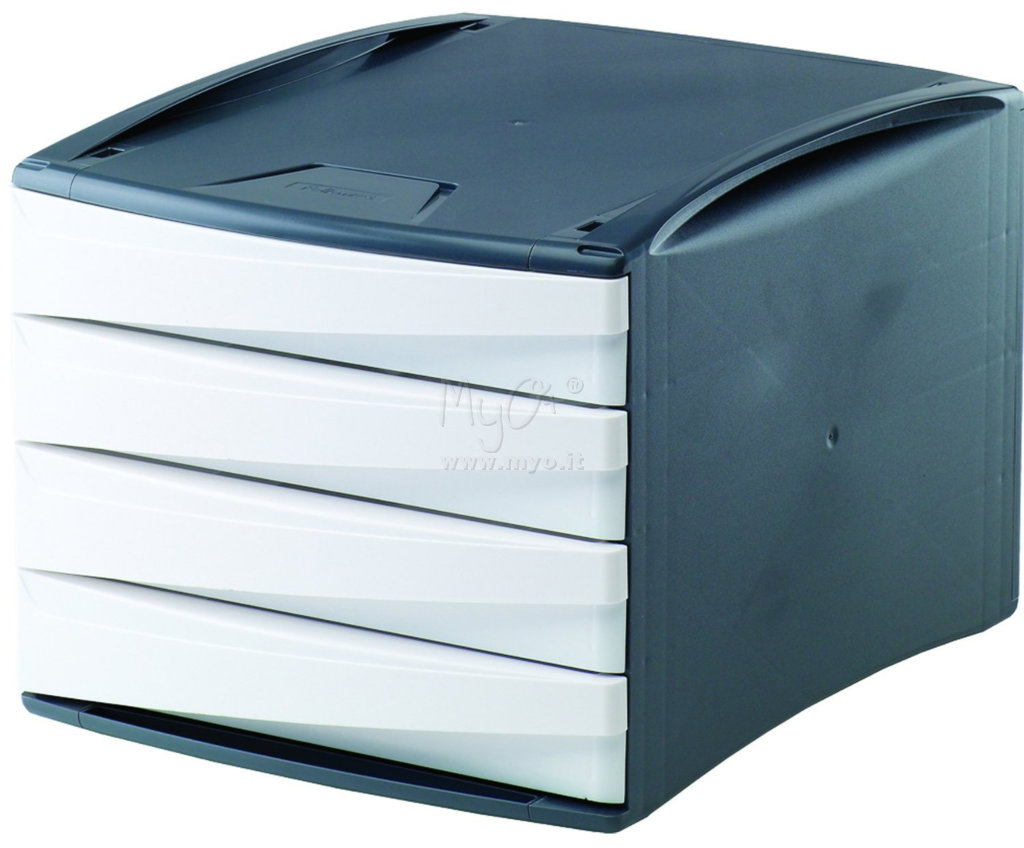 Cassettiera 4 cassetti Plastic Desk - colore celeste