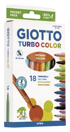Pennarelli Turbo Color, P.ta 2,2 mm, Colori Assortiti, Vari Formati