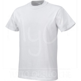 T-Shirt Maniche Corte 100% Cotone Linea Essential, Bianco