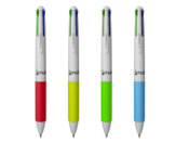 Penna 4 Multisfera, Colori Inchiostro Nero, Rosso,Blu,Verde, Punta Media, Grip in colori assortiti, soft touch