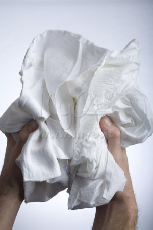 Pezzame in Tessuto Bianco, Confezione da 5 Pacchi da 2 kg