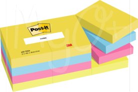 Post-it® Energetic, Foglietti Riposizionabili, 100 Fogli, Varie Dimensioni e Colori, mm 38x51