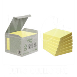 Post-it® Green, Foglietti Adesivi Riposizionabili, Colori Assortiti, Vari Formati, mm 76x76