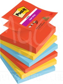 Post-it® Super Sticky Z-Notes, 6 Blocchetti, 76 x 76 mm, Playful