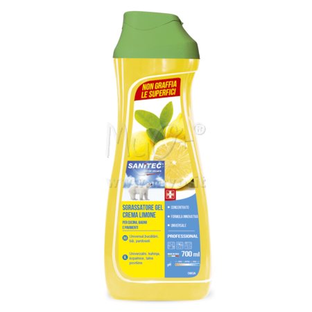 Sgrassatore Gel Crema, Capacità 700 ml, Profumazione al Limone 