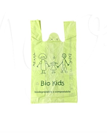 Shopper Biodegradabili in Mater-BI Verde, Diversi Formati