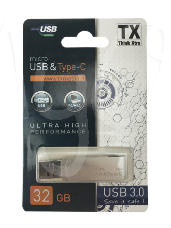 Pen Drive OTG USB 3.0, Disponibile in Diverse Capacità