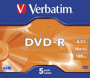 Pacchetto DVD-R e DVD+R, 4,7 Gb, 25 Pezzi a Spindle