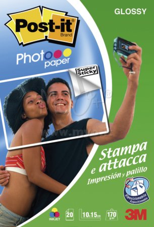 Post-it Photo Paper, Carta Fotografica Adesiva, Riposizionabile
