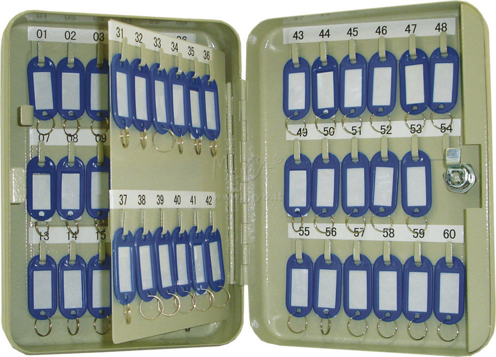 DURABLE - 1966-23 - Cassetta portachiavi in alluminio key box 36 chiavi  302x118x280 mm - 4005546104478