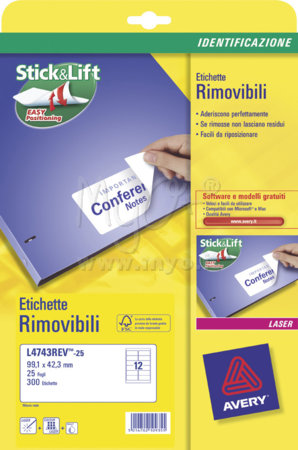 Etichette in Carta Bianca con Adesivo Rimovibile per Stampanti Laser ed InkJet