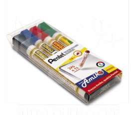Pennarello Whiteboard Marker per Lavagna, Cancellabile, 4 colori assortiti
