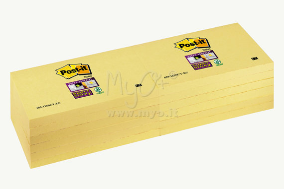 Post-it® Super Sticky, Foglietti Riposizionabili, 12 Blocchi, Varie Dimensioni