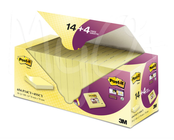 Value Pack Foglietti Post-it® Giallo Canary  + Post-it® Supersticky