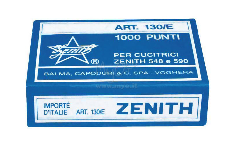 Punti metallici per cucitrici 130/E Zenith - Cesarcart Srls - Articoli per  la casa e l'ufficio